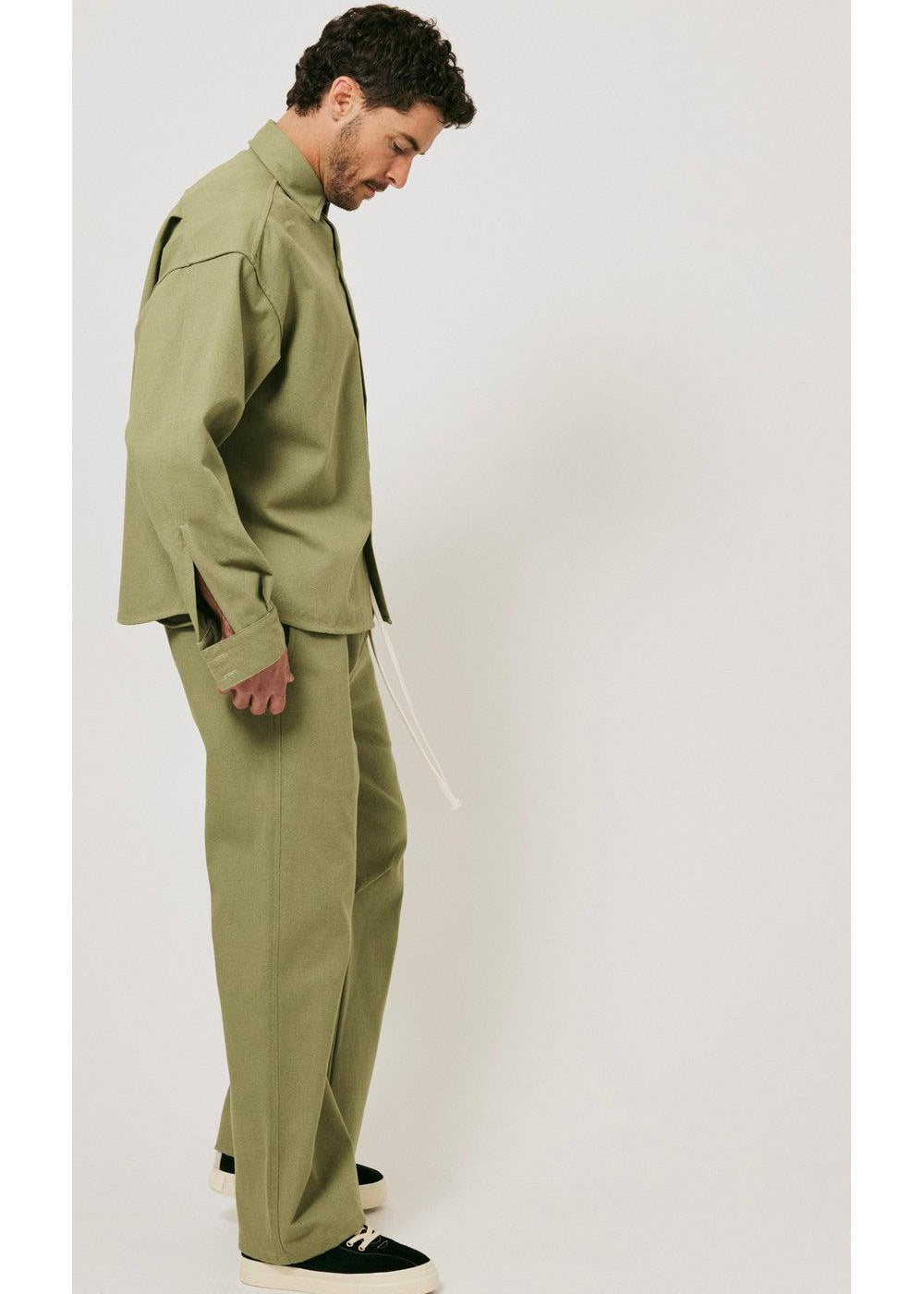 Solace Theory - Cotton Canvas Shirt / Militia | SOLACE THEORY | Mad About The Boy