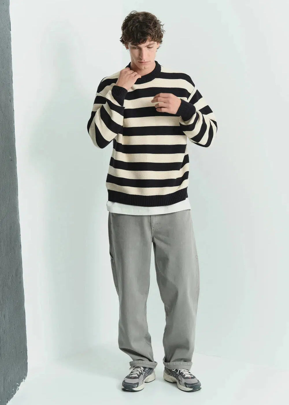 Commoners Oversized Knit Jumper - Stripe | COMMONERS | Mad About The Boy