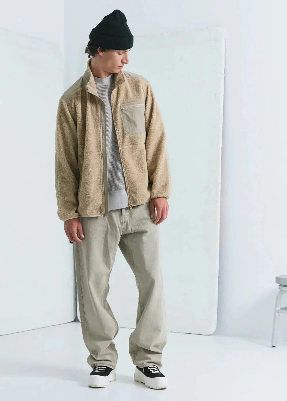 Sherpa Zip Through / Tan | COMMONERS | Mad About The Boy