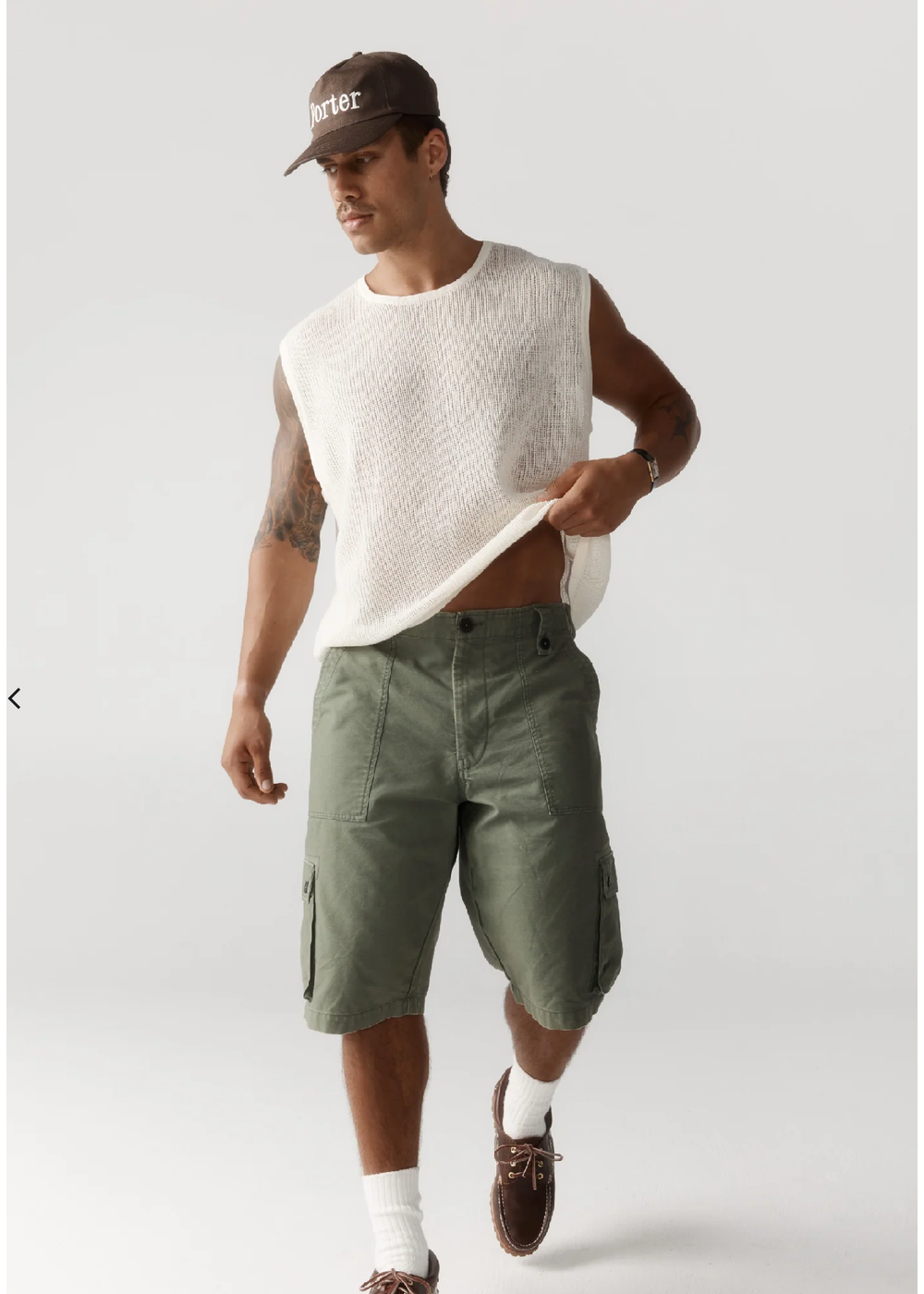 Cargo Shorts Washed Olive | PORTER JAMES SPORTS | Mad About The Boy