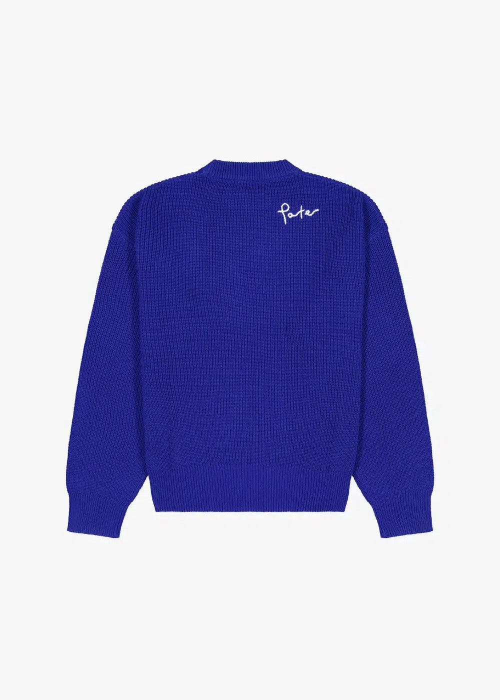 ORGANIC RIBBED KNIT MID-BLUE + WHITE HAND-STITCH | PORTER JAMES SPORTS | Mad About The Boy