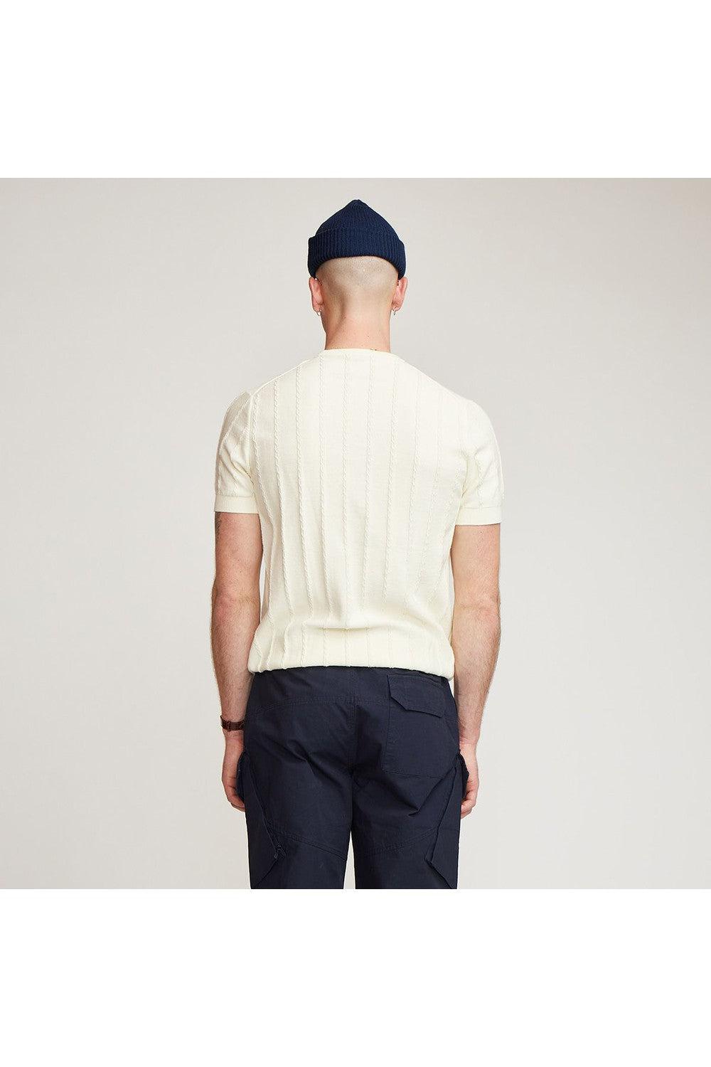 Brother Wolf Cable Tee Off White | Brotherwolf | Mad About The Boy