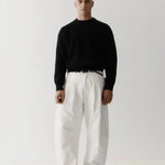 Porter James Sports Dart-Knee Pleated Trousers White Twill | PORTER JAMES SPORTS | Mad About The Boy