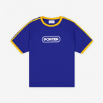 Porter James Sports Ringer Sports Tee Blue + Yellow | PORTER JAMES SPORTS | Mad About The Boy