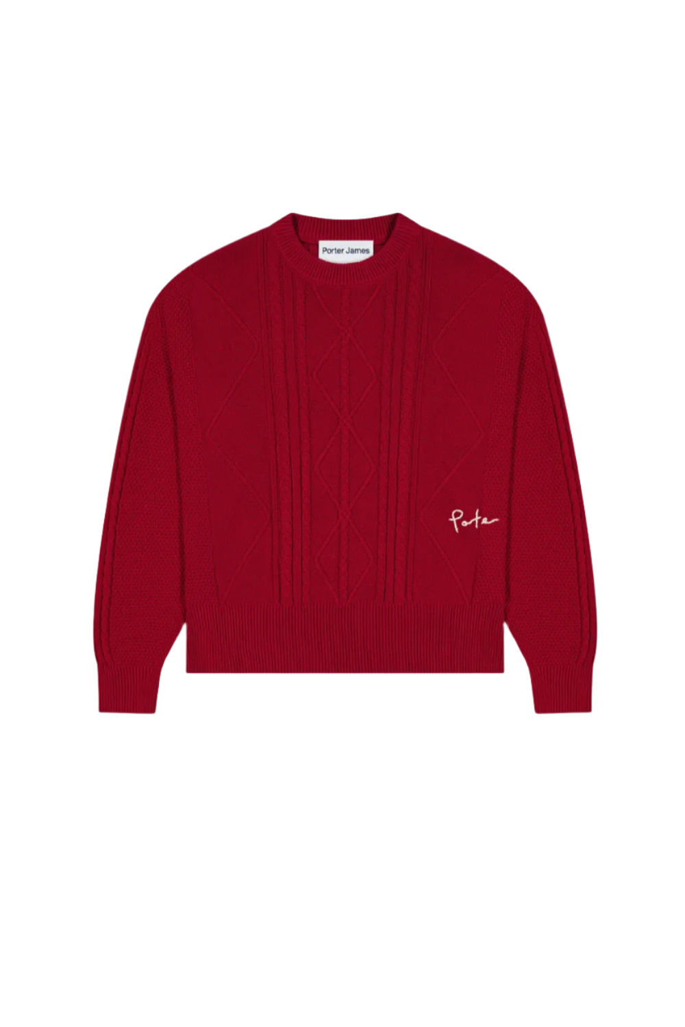 Porter James Sports Cricket Cable Knit Red | PORTER JAMES SPORTS | Mad About The Boy